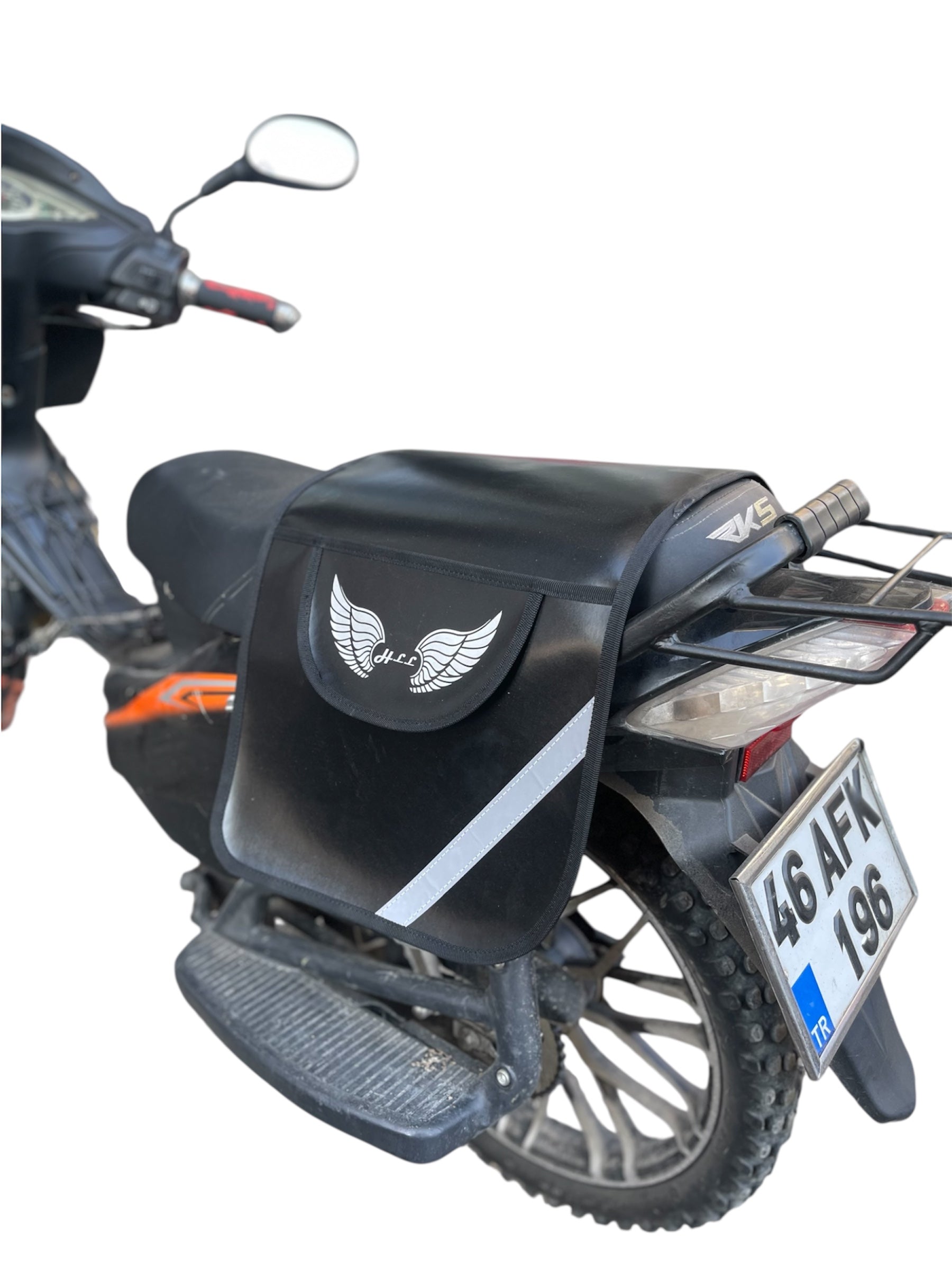 Suni Deri 1.Kalite Heybe Reflektörlü Motorsiklet Cg Cub 35 x 90 cm