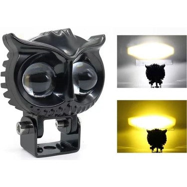 Baykuş Sis Farı 2,5 Inç Sarı-beyaz Sabit Mod Araç Motosiklet Ofroad Uyumlu 2 Adet