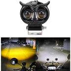 Baykuş Sis Farı 2,5 Inç Sarı-beyaz Sabit Mod Araç Motosiklet Ofroad Uyumlu 2 Adet
