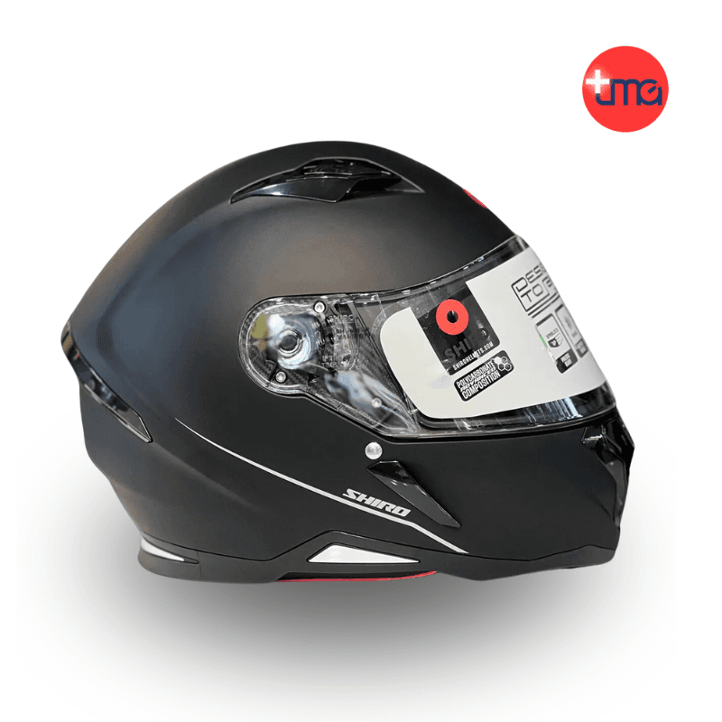 Shiro Hunter Mat Siyah Kask Full Face Kask Motosiklet Kaskı Kapalı Kask Full Siyah Kask