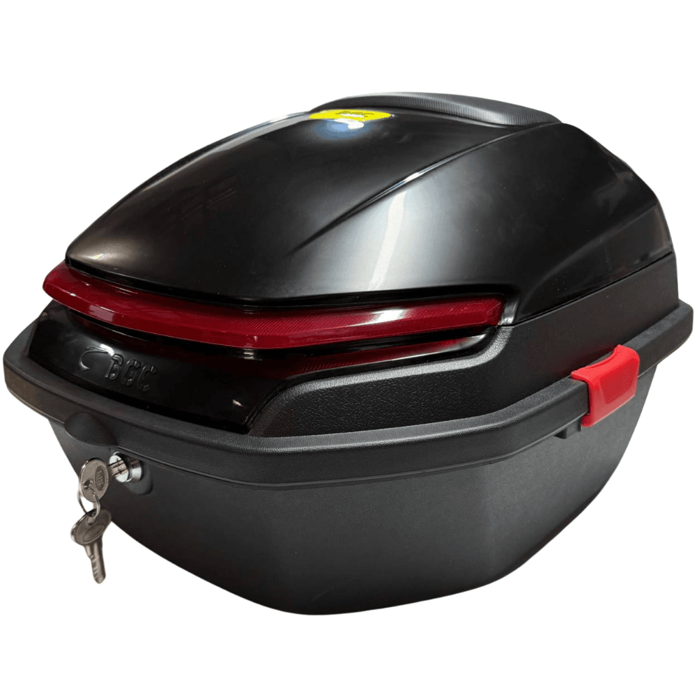 Motor Arka Bagaj Çantası 35 LT Led Sinyal ve Stoplu Piano Black