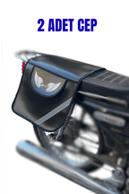 Suni Deri 1.Kalite Heybe Reflektörlü Motorsiklet Cg Cub 35 x 90 cm