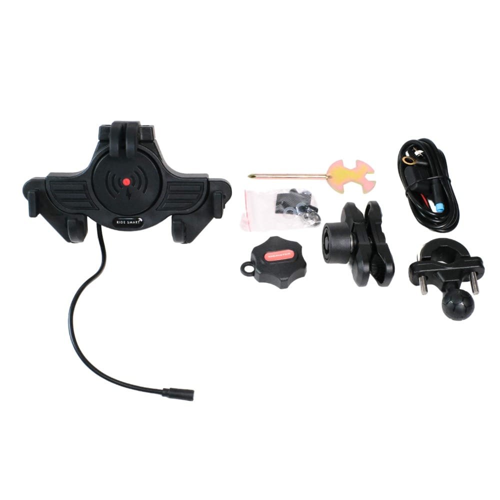 KNMASTER TT-840WU Titreşim Engelleyicili Kablosuz Şarjlı Tüm Motosikletlere Uyumlu Telefon Tutucu Stok