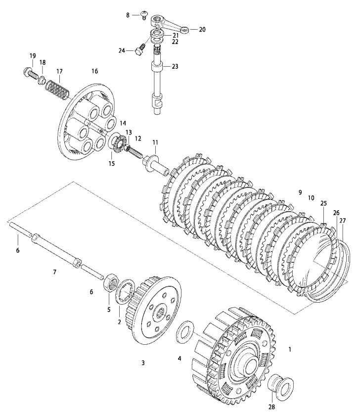 Hyosung Atv 450 cc Debriyaj Komple Ymm003A31A31013