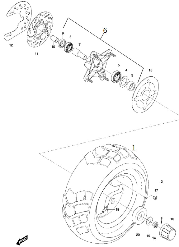 Kymco 450 ATV Ön Jant Orijinal