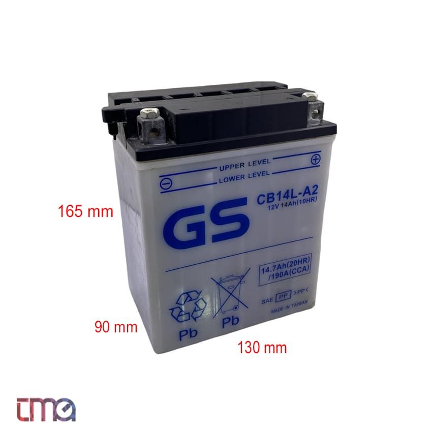 GS ( CB14L-A2) 12V 14Ah (10HR) Akü