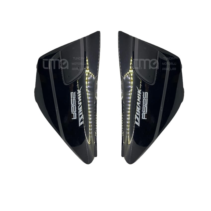 Asya 125 Dinamik Yan Kapak Takım Siyah