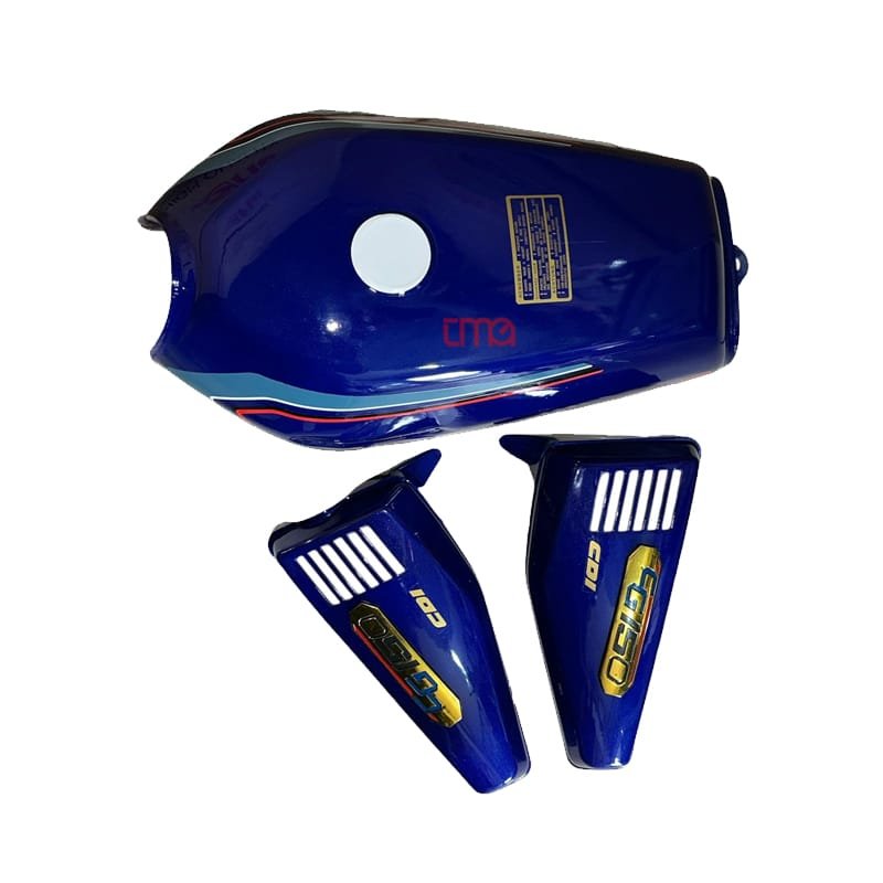 Cg Uag Kuba Falcon Çelik Mondial Mavi Benzin Deposu ve Yan Kapak Set 9 Lt.