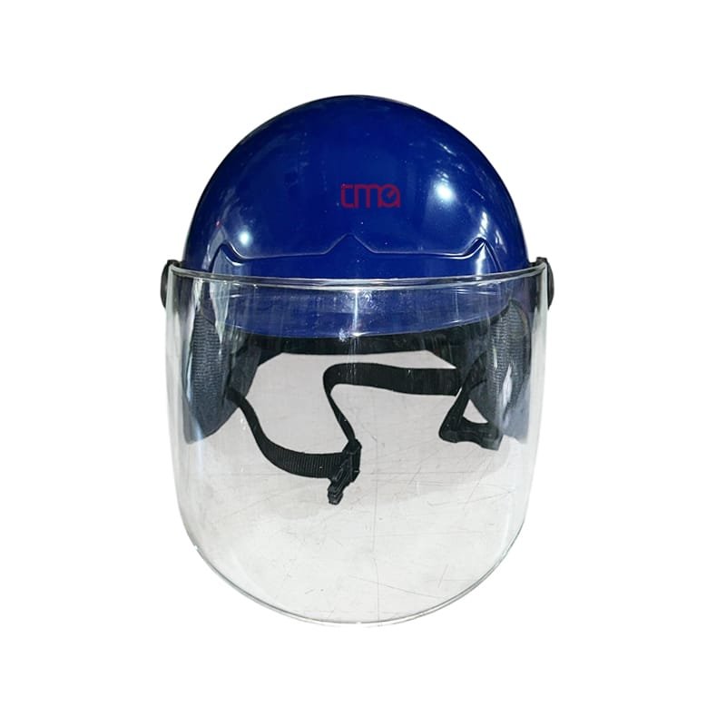 Çocuklar İçin Motosiklet Camlı Kask Jokey Tipi Küçük Beden Mavi Renk