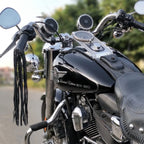 Motosiklet Gidon Püskülü Deri (Siyah)