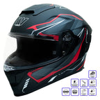 MY HELMET MKS001-BGR Yarış Spoiler Güneş Vizörlü Şeffaf Full Face Motosiklet Kaskı