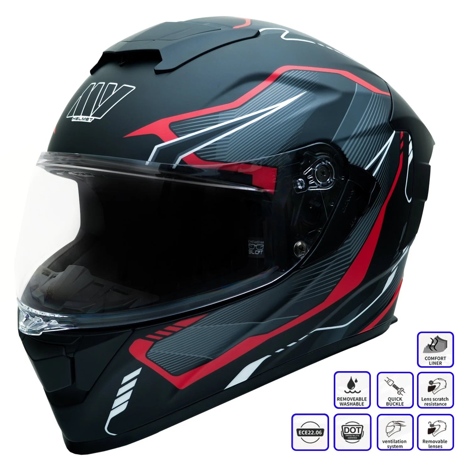 MY HELMET MKS001-BGR Yarış Spoiler Güneş Vizörlü Şeffaf Full Face Motosiklet Kaskı
