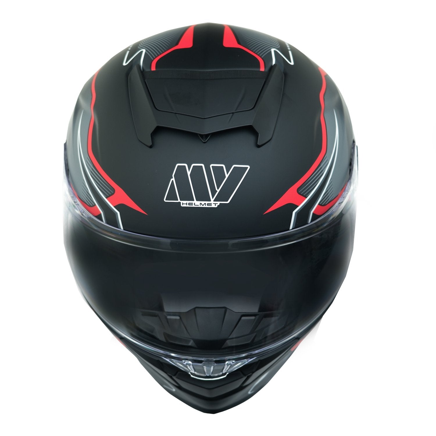 MY HELMET MKS001-BGR Yarış Spoiler Güneş Vizörlü Şeffaf Full Face Motosiklet Kaskı