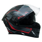 MY HELMET MKS001-BGR Yarış Spoiler Güneş Vizörlü Şeffaf Full Face Motosiklet Kaskı