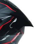 MY HELMET MKS001-BGR Yarış Spoiler Güneş Vizörlü Şeffaf Full Face Motosiklet Kaskı