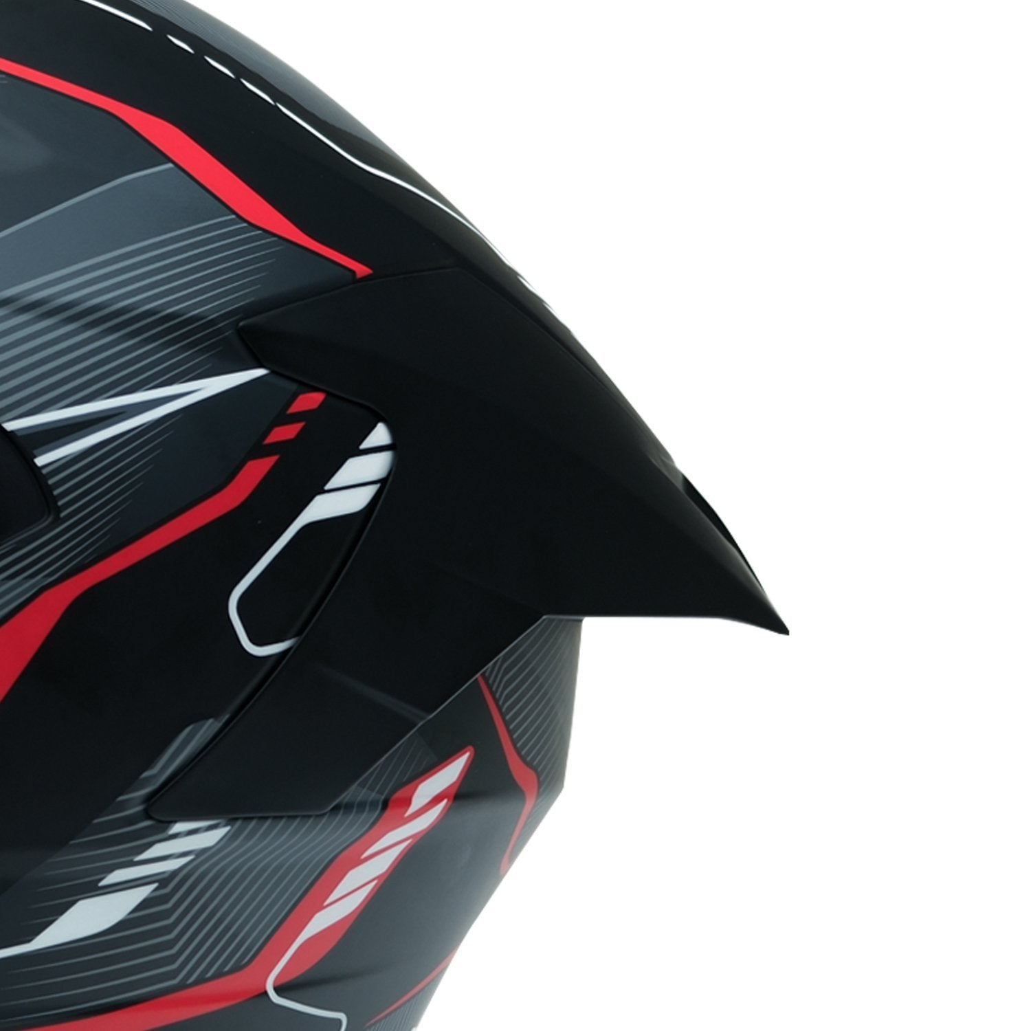 MY HELMET MKS001-BGR Yarış Spoiler Güneş Vizörlü Şeffaf Full Face Motosiklet Kaskı