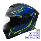 MY HELMET MKS001-EGBY Yarış Spoiler Güneş Vizörlü Şeffaf Full Face Motosiklet Kaskı