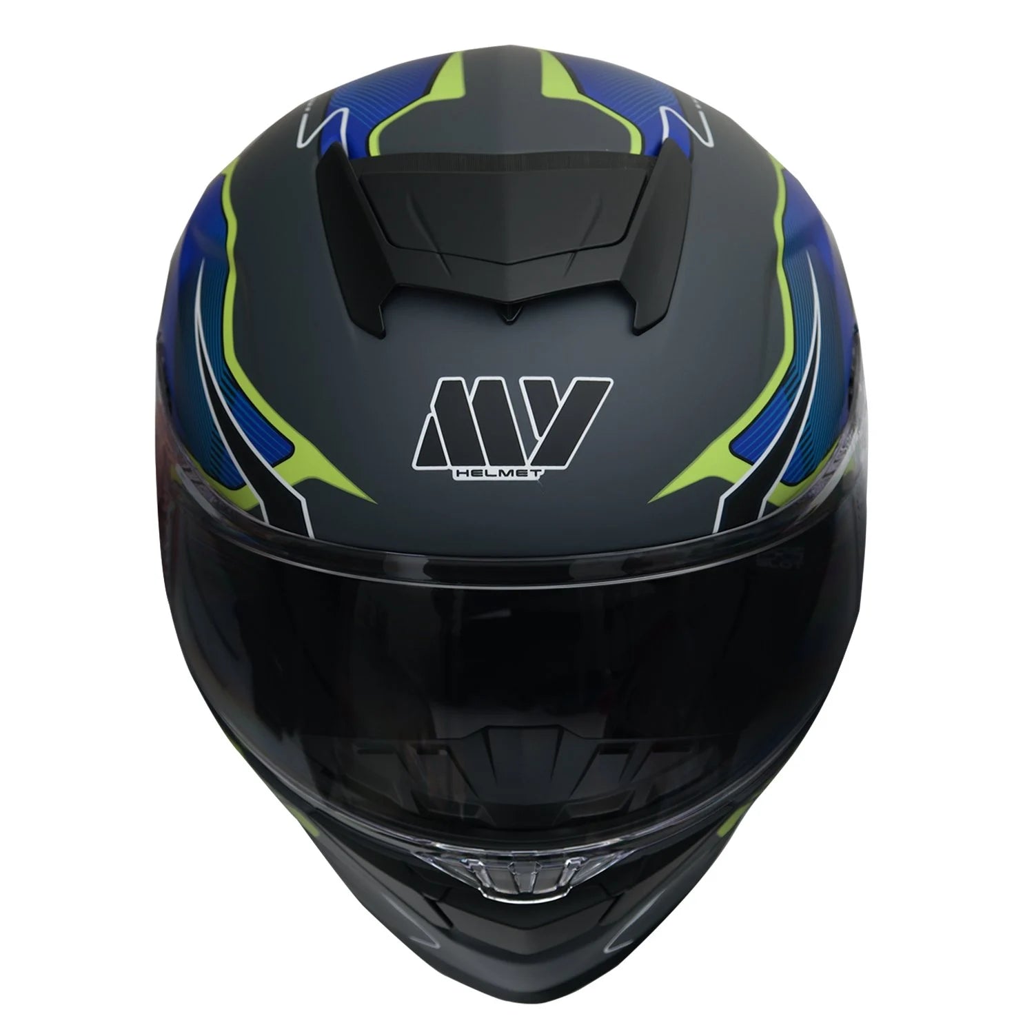 MY HELMET MKS001-EGBY Yarış Spoiler Güneş Vizörlü Şeffaf Full Face Motosiklet Kaskı