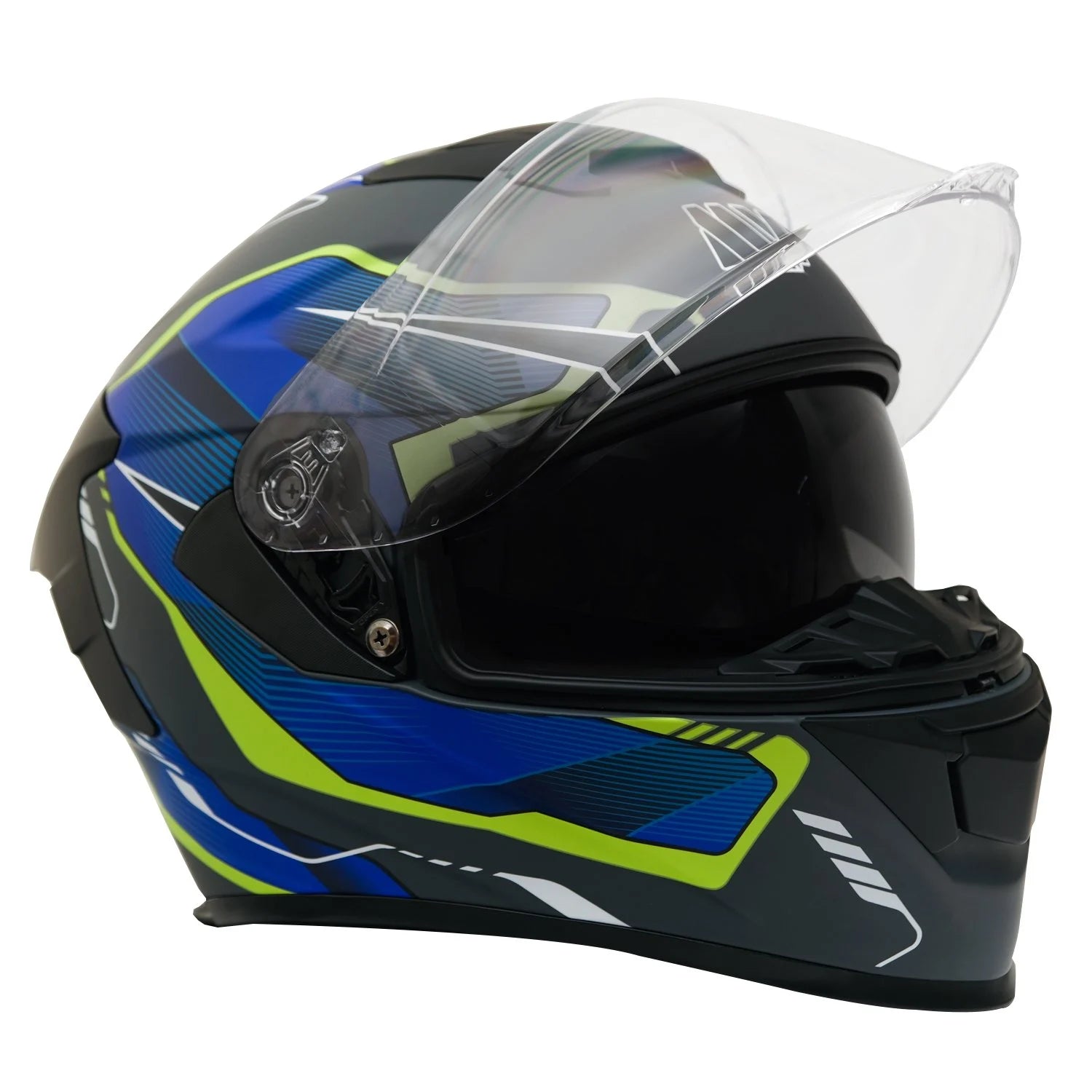 MY HELMET MKS001-EGBY Yarış Spoiler Güneş Vizörlü Şeffaf Full Face Motosiklet Kaskı
