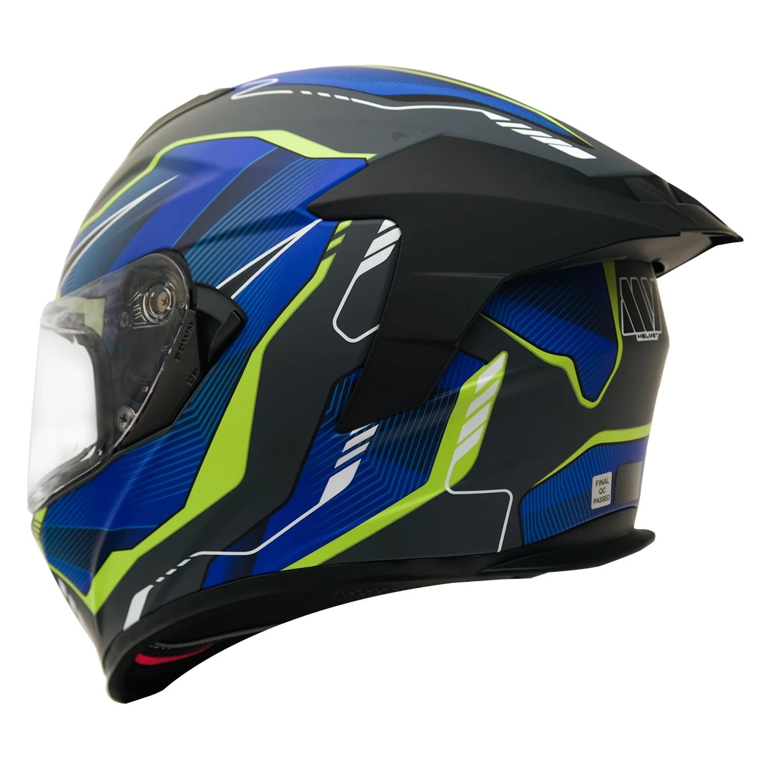 MY HELMET MKS001-EGBY Yarış Spoiler Güneş Vizörlü Şeffaf Full Face Motosiklet Kaskı