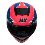 MY HELMET MKS001-RBW Yarış Spoiler Güneş Vizörlü Şeffaf Full Face Motosiklet Kaskı