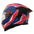 MY HELMET MKS001-RBW Yarış Spoiler Güneş Vizörlü Şeffaf Full Face Motosiklet Kaskı