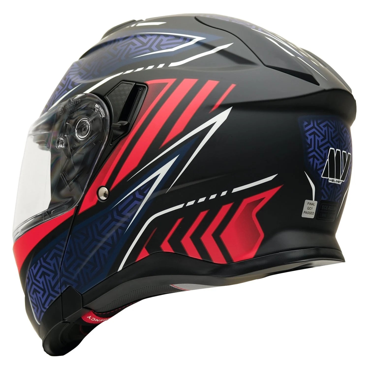 MY HELMET MKS002-BBR Güneş Vizörlü Şeffaf Çene Açılır Motosiklet Kaskı