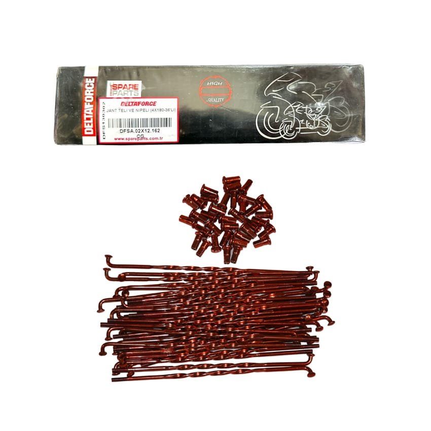 Jant Teli ve Nipeli Kırmızı Renk Kıvrımlı 4mm X 172mm