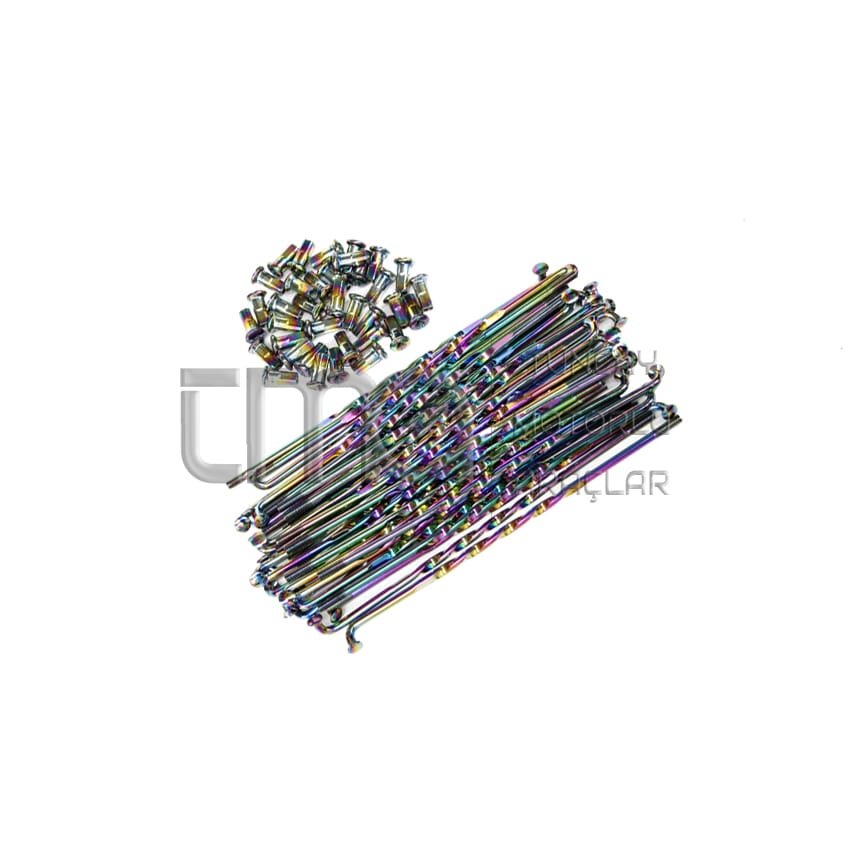 Jant Teli ve Nipeli Gökkuşağı Kıvrımlı 4mm X 180mm