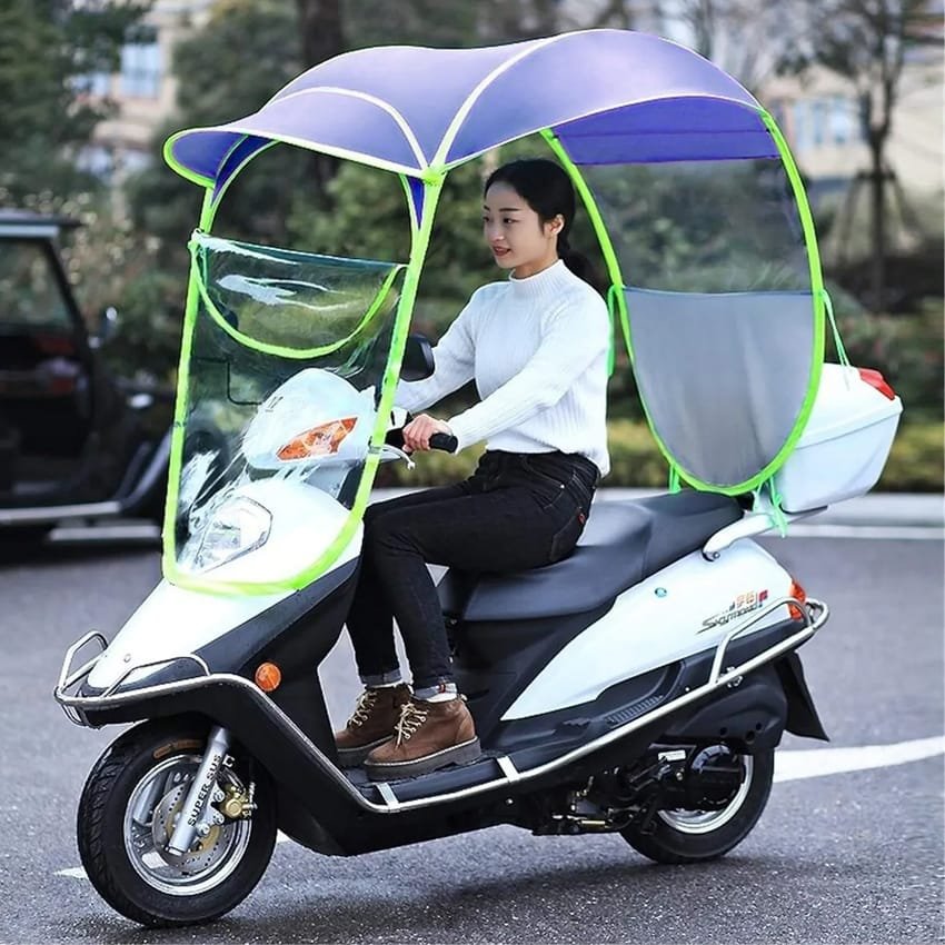 Motosiklet Şemsiyesi Yağmurluk Çadır Güneşlik