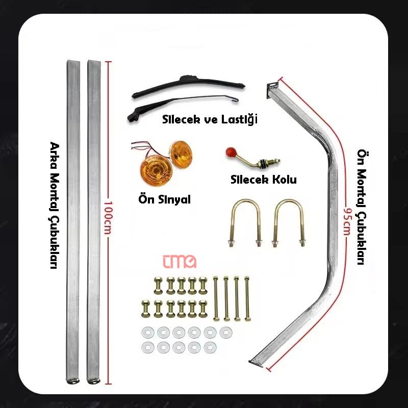 Treeporter Üç Teker Motor Kabini Komple Set Mavi